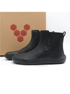 NEW Women's VivoBarefoot Gobi Chelsea Barefoot Leather Boot Obsidian